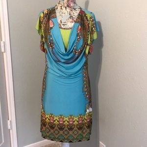 Colorful Dress with layered front